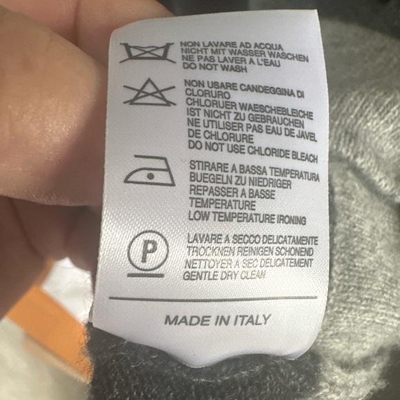 Y2K Blumarine Cashmere Wool Blend Striped  Dress w Embelished Neckline - Picture 13 of 14